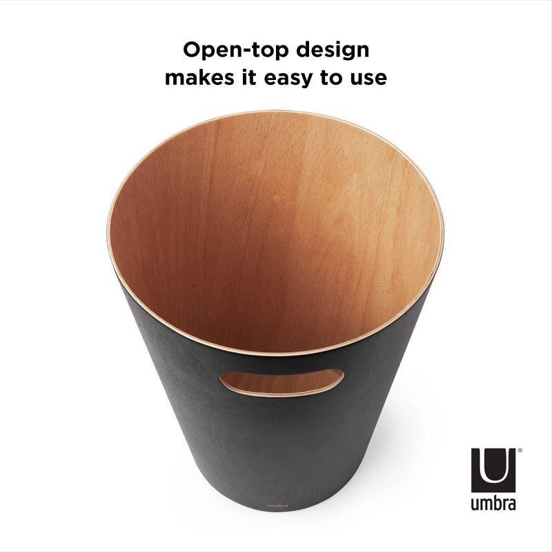 Umbra Woodrow Manufactured Wood Open Waste Basket - 2.25 Gallons