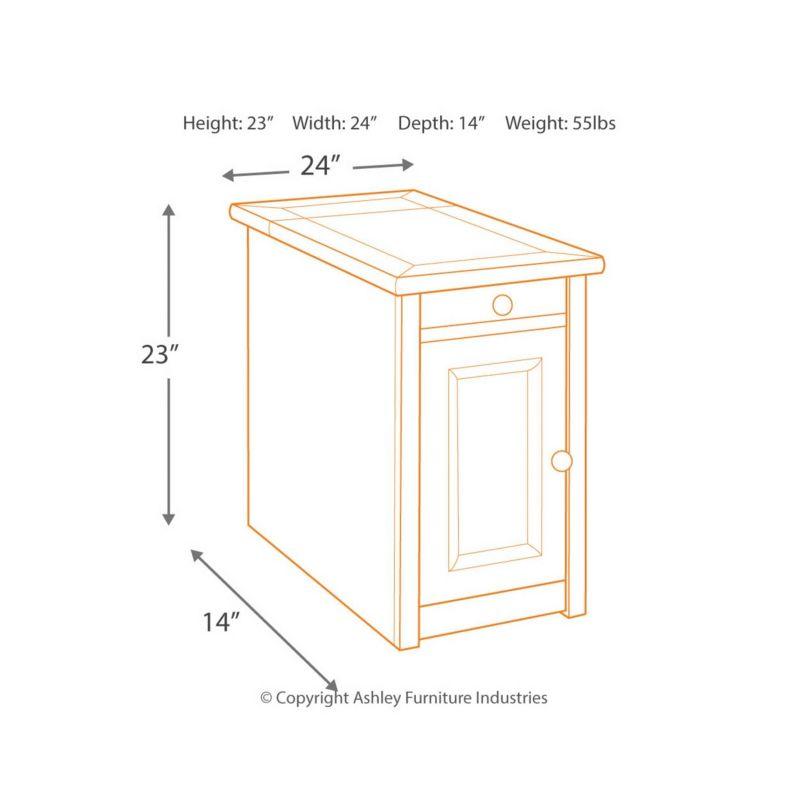 Tyler Creek Chairside End Table with USB Ports and Outlets Grayish Brown/Black - Signature Design by Ashley