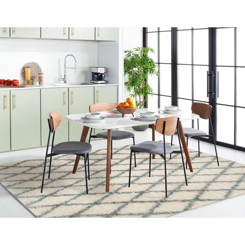 Kenya Hand Knotted 80% Wool, 20% Cotton Geometric Rug