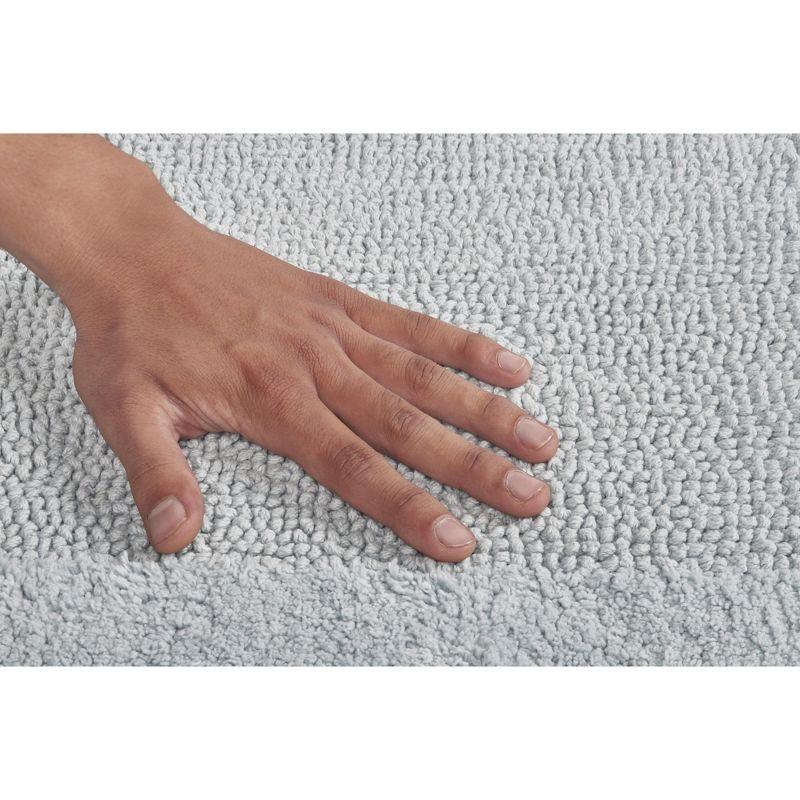 Better Trends Edge 100% Cotton Tufted Reversible Bath Rug 21" x 34" Rectangle - Blue