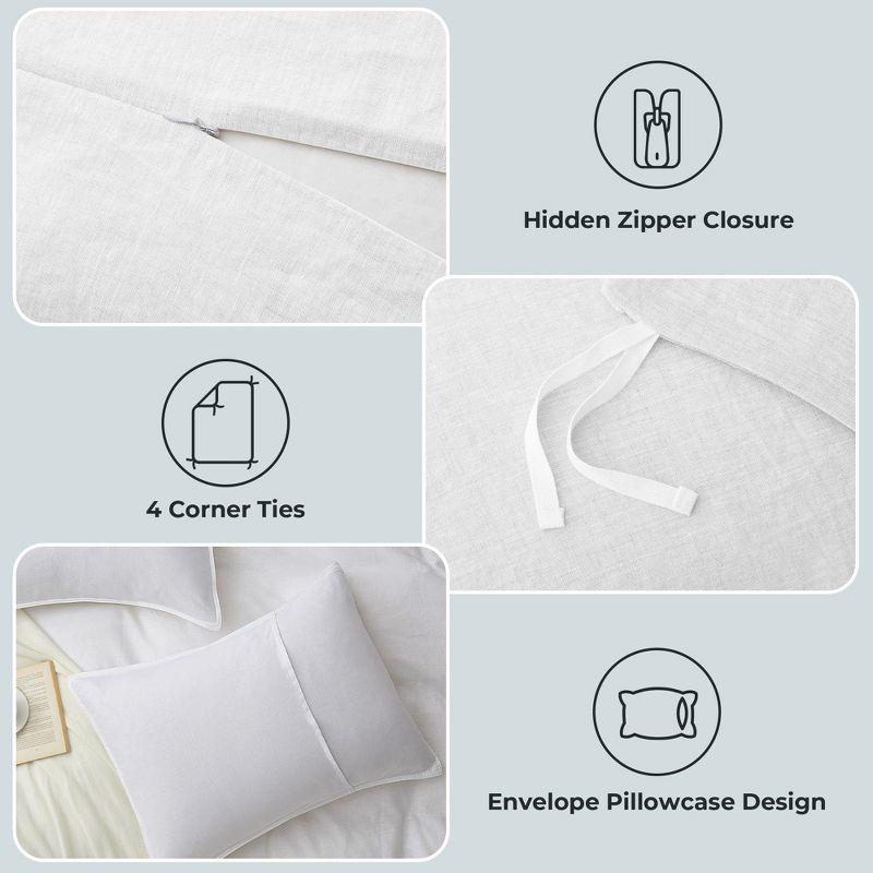 Peace Nest Linen and Cotton Duvet Cover with Pillowcase