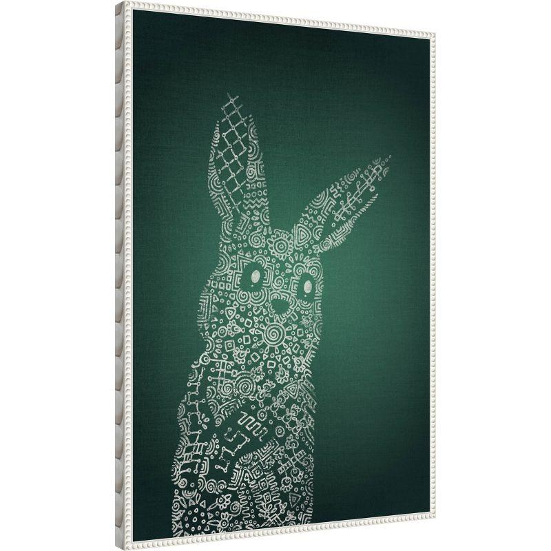 Amanti Art The Emerald Bunny by Ema Paraschiv Canvas Wall Art Print Framed 23 x 33-in.