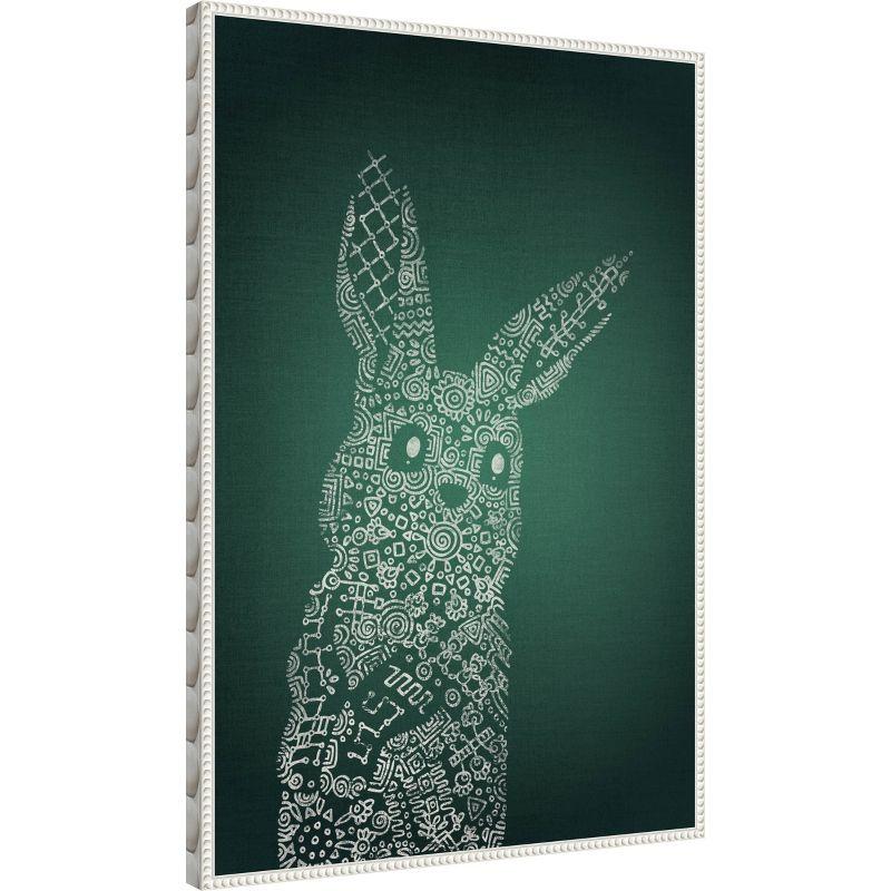 Amanti Art The Emerald Bunny by Ema Paraschiv Framed Canvas Wall Art