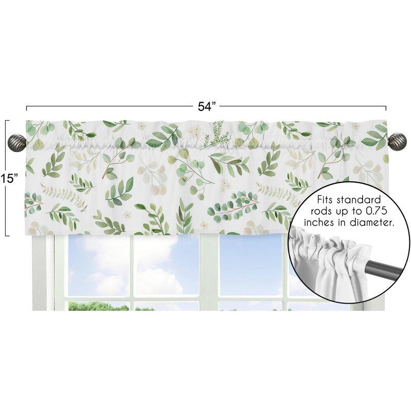 Botanical Floral Leaf 54" Window Valance