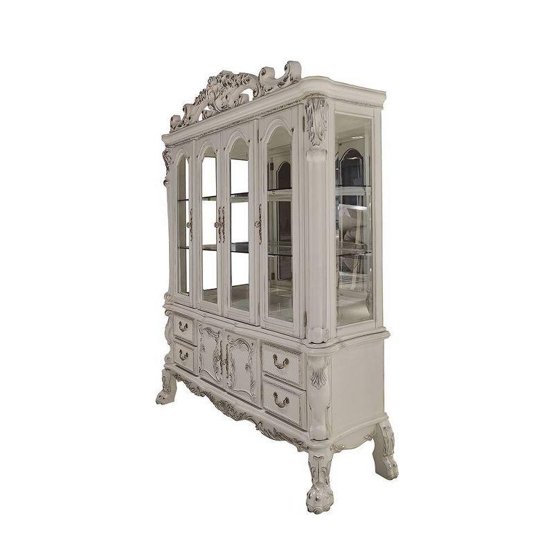 75" Dresden Hutch Tops Bone White Finish - Acme Furniture