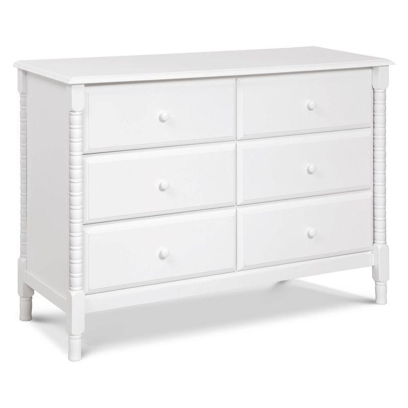 White Spindle 6-Drawer Nursery Dresser