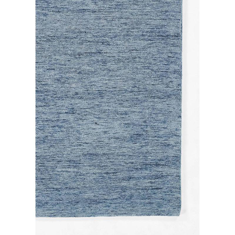 Momeni 2'3"x8' James Solid Handtufted Runner Rug Denim Blue: Wool, Low Pile, Indoor, Handmade, Cotton Backing