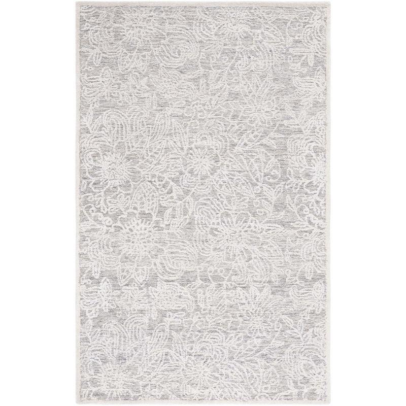 Charlton Home® Bateh Hand Tufted 60% Wool, 20% Bamboo Silk, 20% Cotton With Cotton Backing Floral Rug
