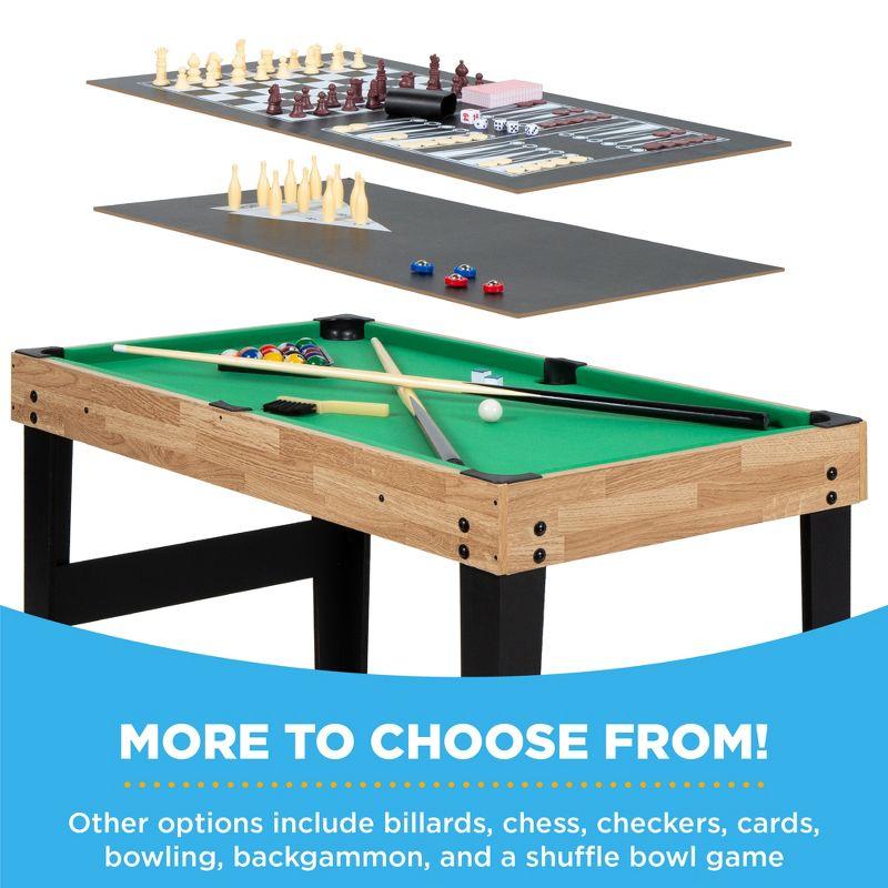 Best Choice Products 2x4ft 10-in-1 Combo Game Table Set w/ Hockey, Foosball, Pool, Shuffleboard, Ping Pong