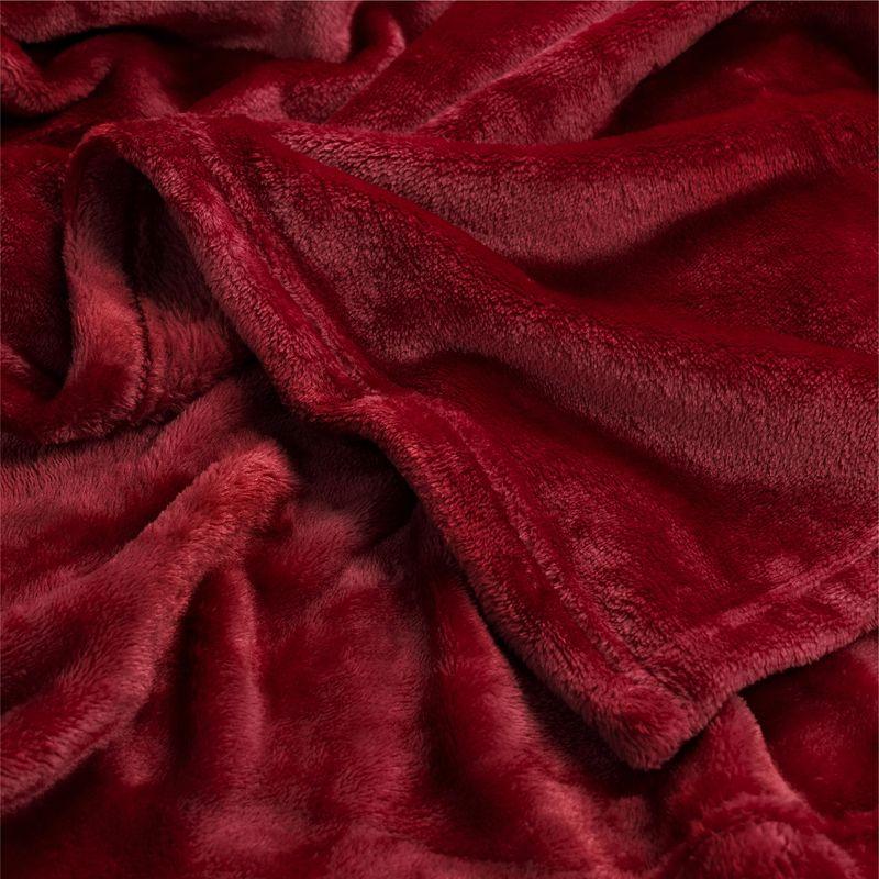 PAVILIA Luxury Fleece Blanket Throw for Bed, Soft Lightweight Plush Flannel Blanket for Sofa Couch