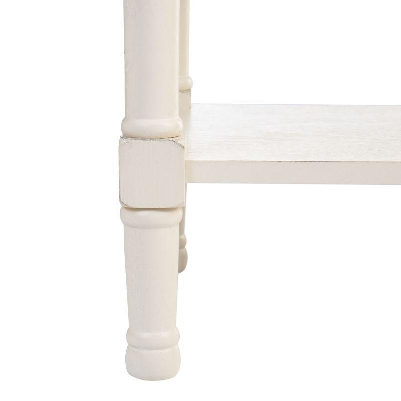 Peyton 1 Drawer Accent Table - Distressed White - Safavieh