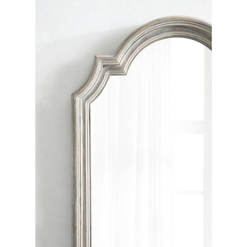Kate and Laurel Fairbourne Scalloped MDF Full Length Mirror, 20x42, Gray