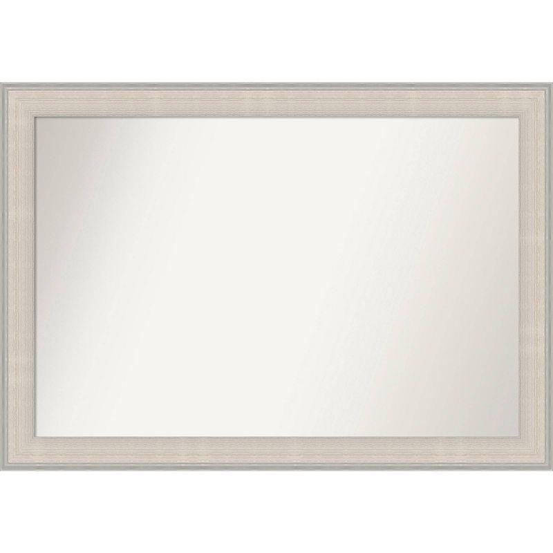 Cottage White Silver Framed Rectangular Bathroom Vanity Mirror