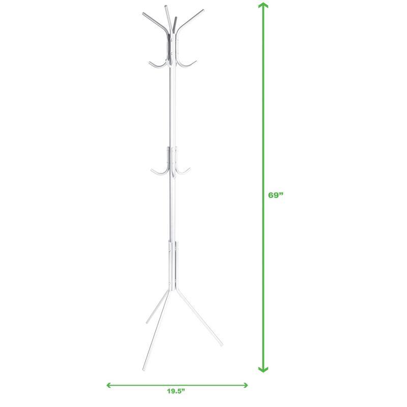 Mind Reader Mind Reader Coat Rack, Hall Tree, Freestanding, Coat Tree, Hat, Jacket, Purse, Metal, 14.75"L x 16.5"W x 69"H