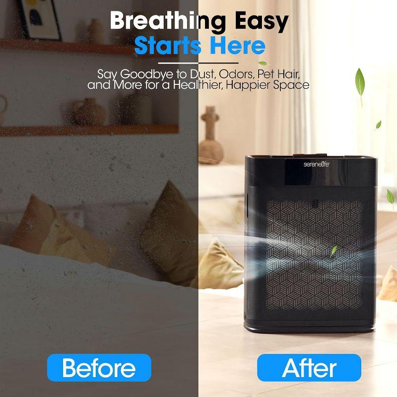 Smart Air Purifier for Home with WiFi Control, HEPA Filter + Real-time Air Quality Monitoring