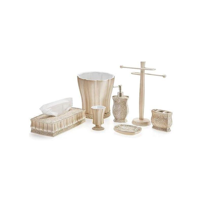 Creative Scents Beige Victoria Bathroom Accessories Set