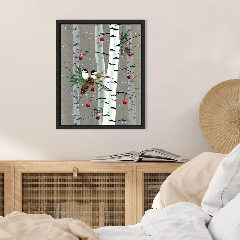 Amanti Art Birch Birds II by Grace Popp Canvas Wall Art Print Framed 16 x 20-in.