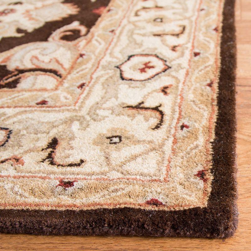 Heritage HG817 Hand Tufted Area Rug - Espresso/Ivory - 6'x6' - Safavieh.