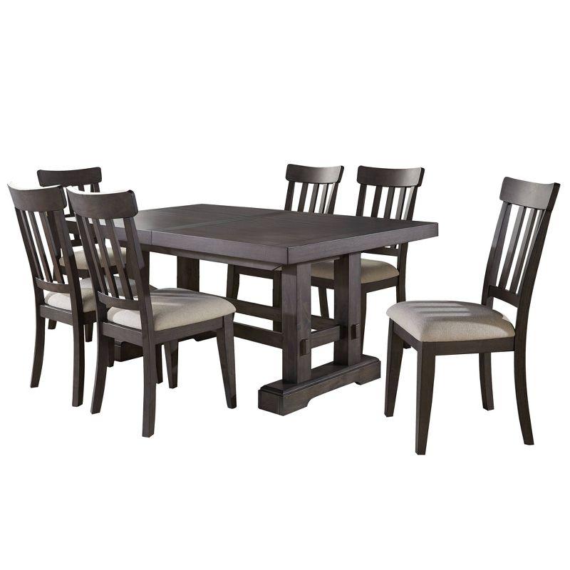 Napa Dusky Cedar 7-Piece Dining Set with Upholstered Chairs