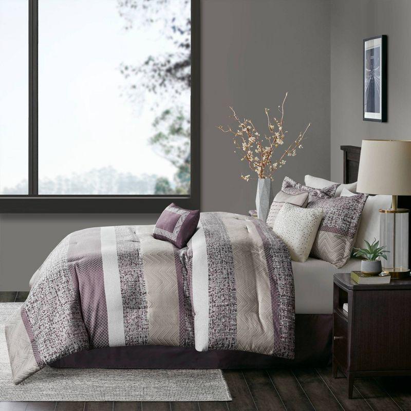 Rhapsody 7 Piece Jacquard Comforter Set