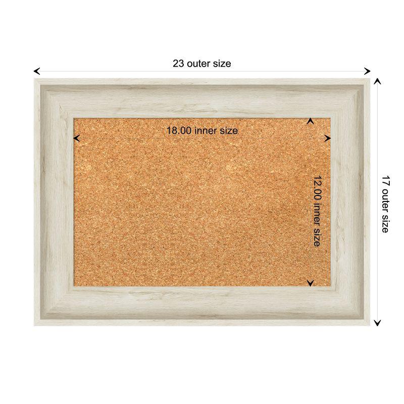 Amanti Art Regal Birch Cream Framed Corkboard, Natural Cork