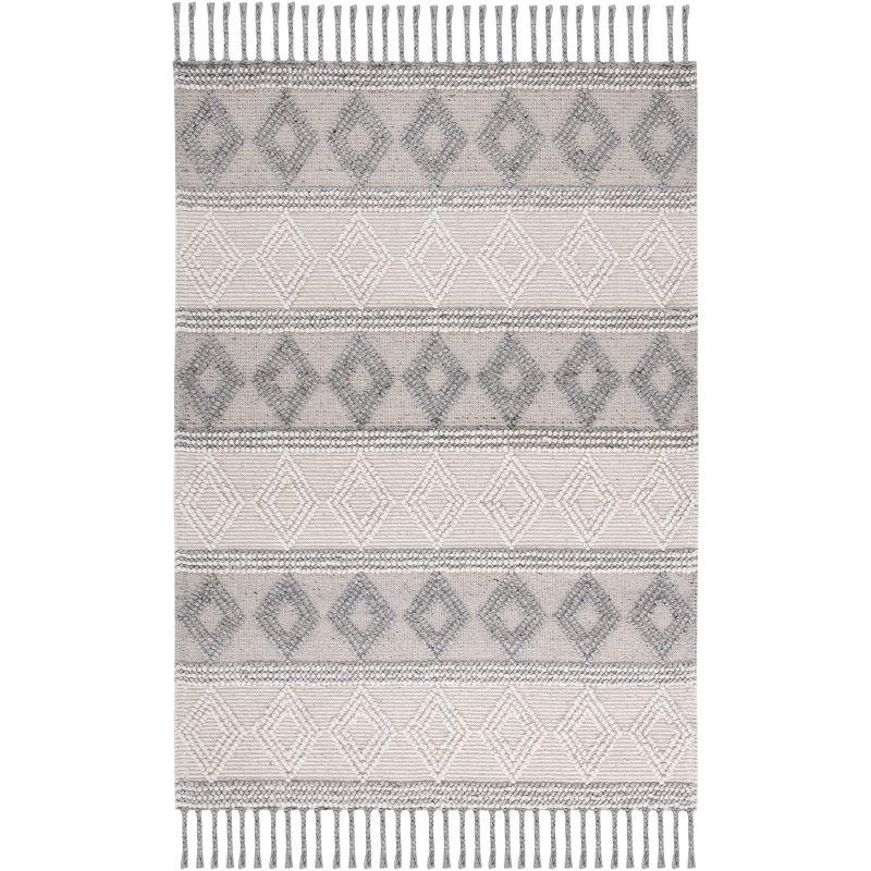 Natura NAT343 Hand Woven Area Rug - Ivory/Grey - 4'x6' - Safavieh.