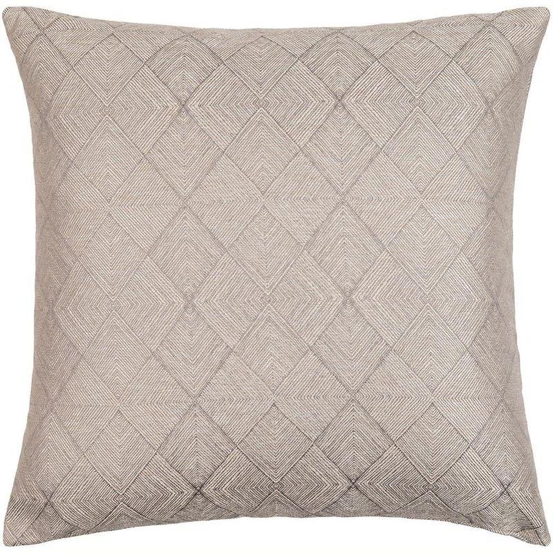 Livabliss Messina 22"H x 22"W Square Pillow Cover No Insert Traditional Medium Gray Throw Pillow