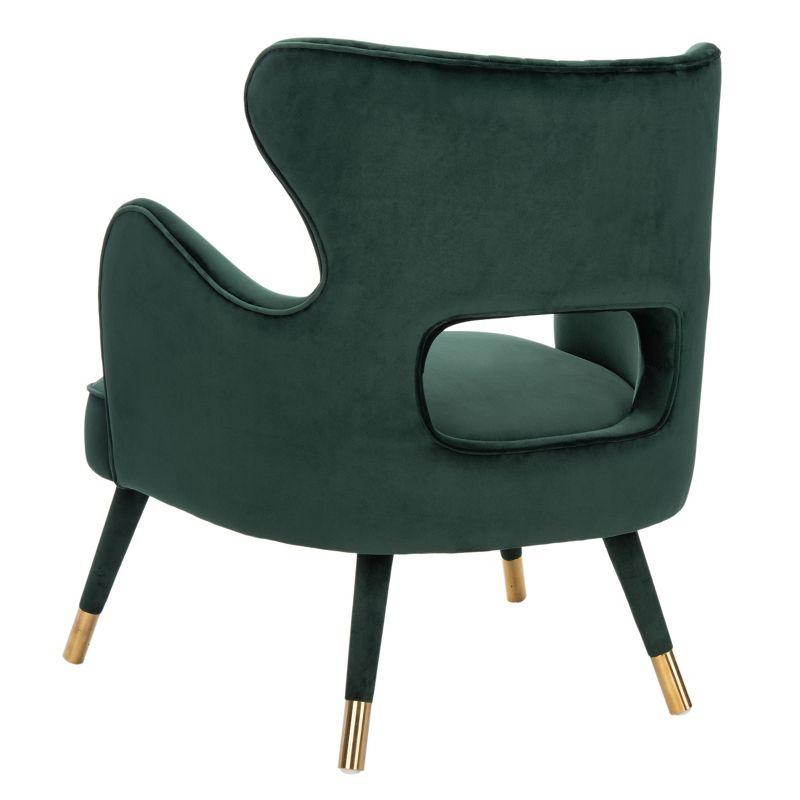 Blair Wingback Accent Chair - ACH4504 - Forest Green/Gold - Safavieh