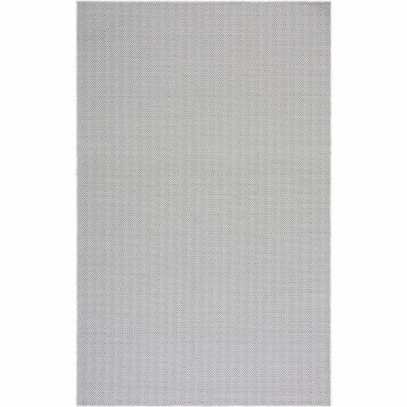 Hampton HTN230 Indoor/Outdoor Machine Made Area Rug - 5'1"x7'6" - Grey - Safavieh