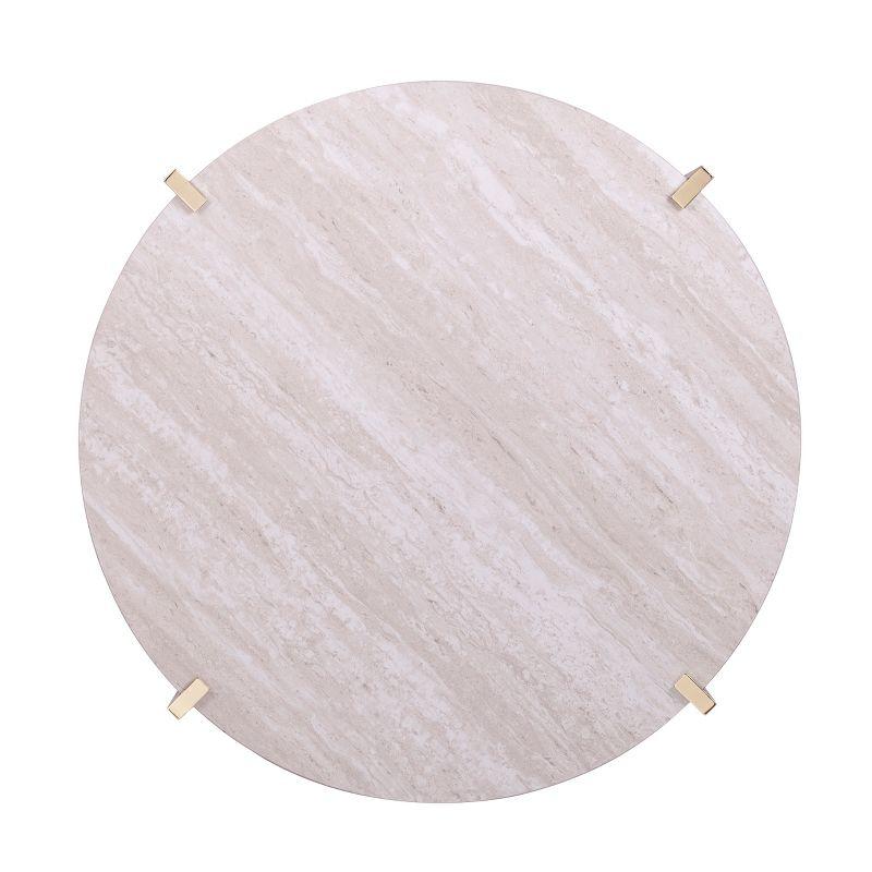 Ardmillan Round Faux Marble Cocktail Table - CK1004990 - Brass - SEI