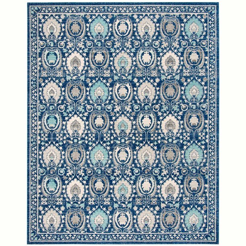 Evoke EVK251 Power Loomed Area Rug - Blue/Ivory - 8'x10' - Safavieh.
