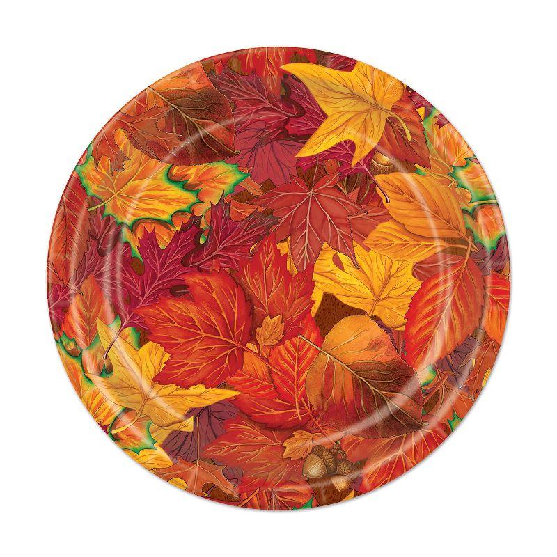 Beistle Fall Leaf Plates, 7", (32/Pkg) Multicolored