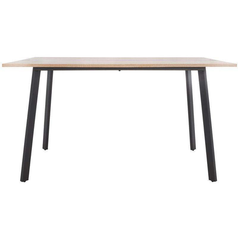 Leith Dining Table - Natural/Black - Safavieh