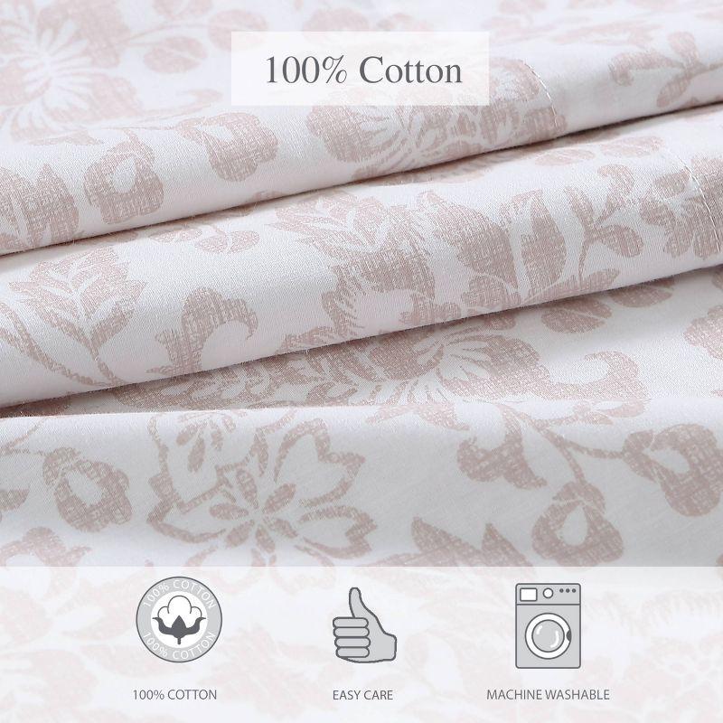 Printed Pattern Percale Cotton Sheet Set - Stone Cottage