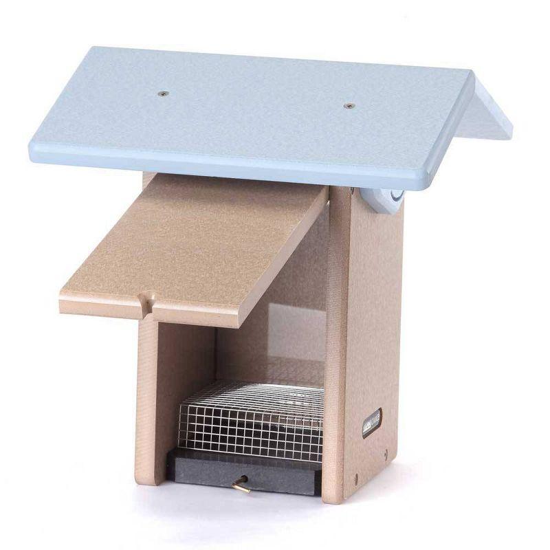 Birds Choice 11" Silver Toupe & Blue Ultimate Bluebird House Recycled Plastic Bird House: Weather-Resistant, No Assembly Required