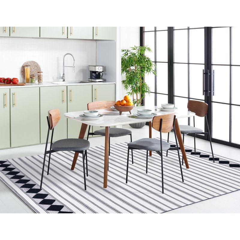 Montauk MTK708 Hand Woven, Flat Weave Indoor Area Rug - Black/Ivory - 5'x8' - Safavieh