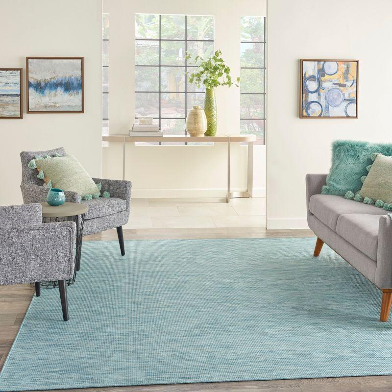 Nourison Positano POS01 Indoor/outdoor Area Rug - Aqua 7' x 10'