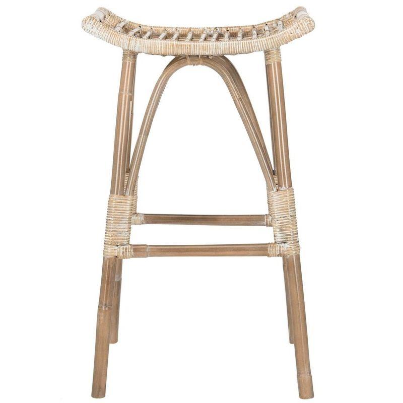 Leda Rattan Bar Stool  - Safavieh