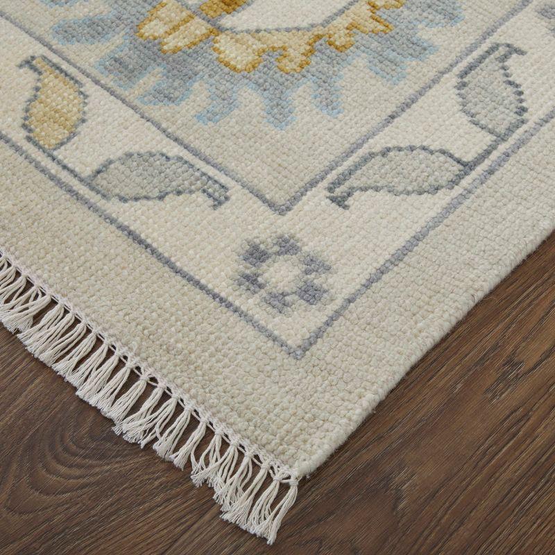 Karina Transitional Floral & Botanical Ivory/Gold/Green Area Rug