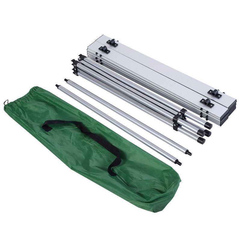 Costway Roll Up Portable Folding Camping Square Aluminum Picnic Table w/Bag (27-3/5'' )