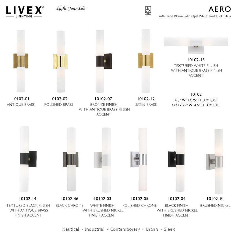 Livex Lighting Aero 2 - Light Vanity in  Brushed Nickel