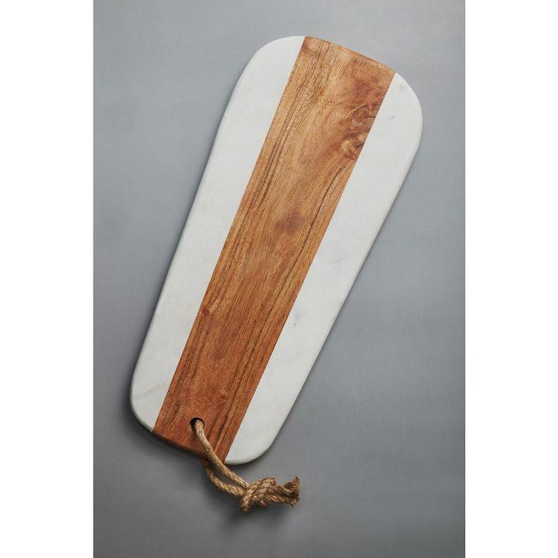 Sulguni Marble & Wood Cutting Board, White