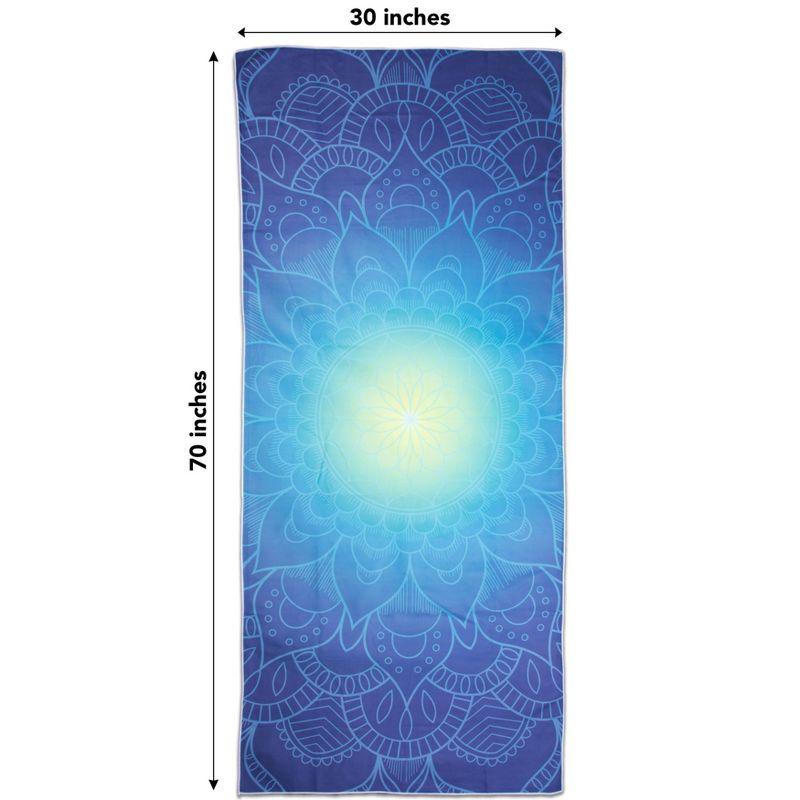 Arkwright Mandala Microfiber Beach Towels (30x70 in.) - Oversized Beach Towel Lightweight for Spa, Bath, Pool - Blue
