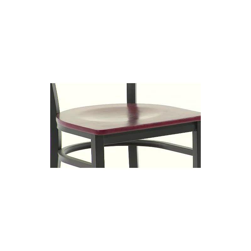 Miranda Commercial Grade Grid Back Metal Restaurant Barstool with Vinyl Seat