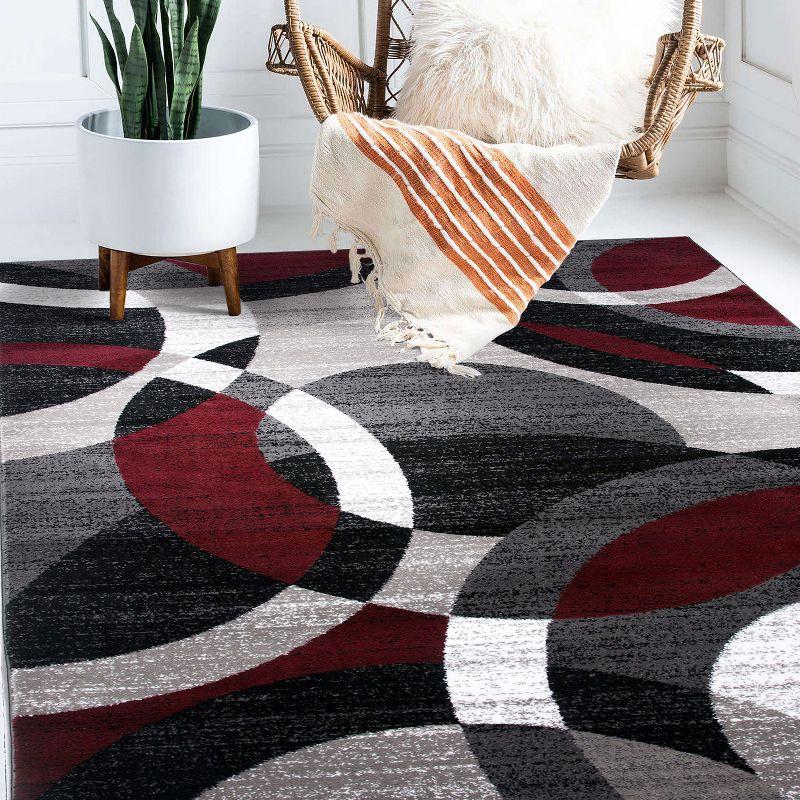 World Rug Gallery Geometric Circles Area Rug