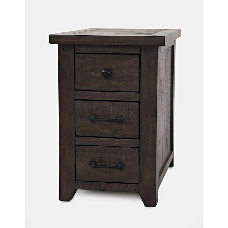 Jofran,Harris USB Charging Side Table- Brown Color