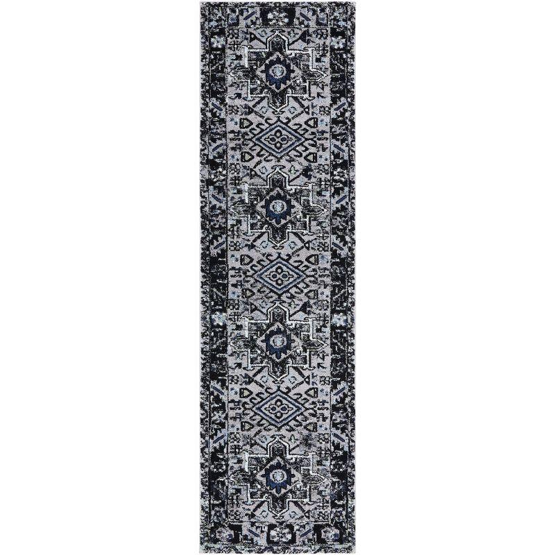 Vintage Hamadan VTH211 Power Loomed Indoor Runner Rug - Light Grey/Dark Grey - 2'3"x6' - Safavieh