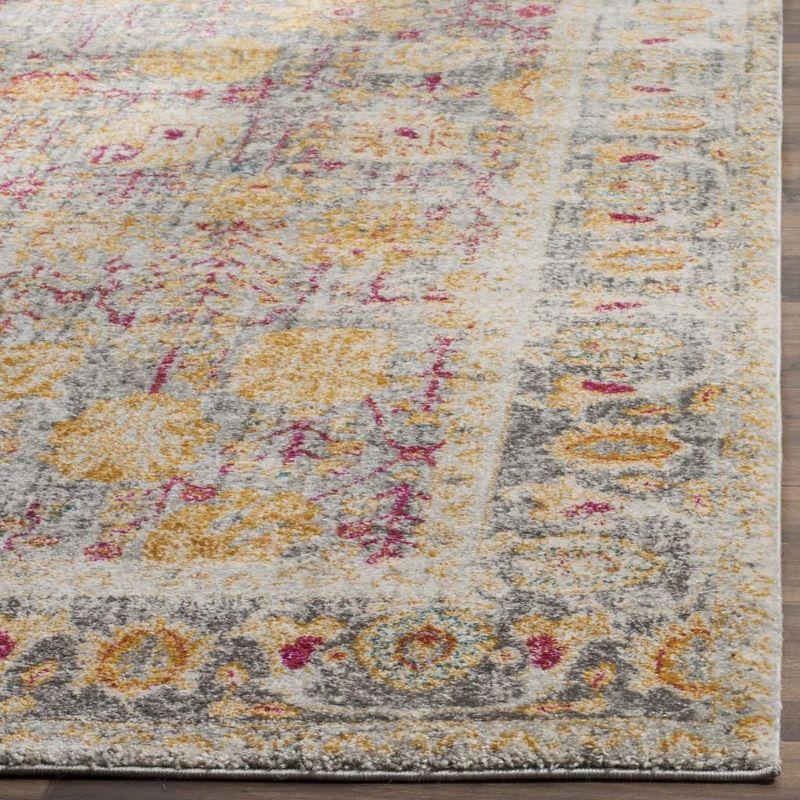 Boho Chic Multicolor Synthetic 4' x 6' Easy Care Area Rug