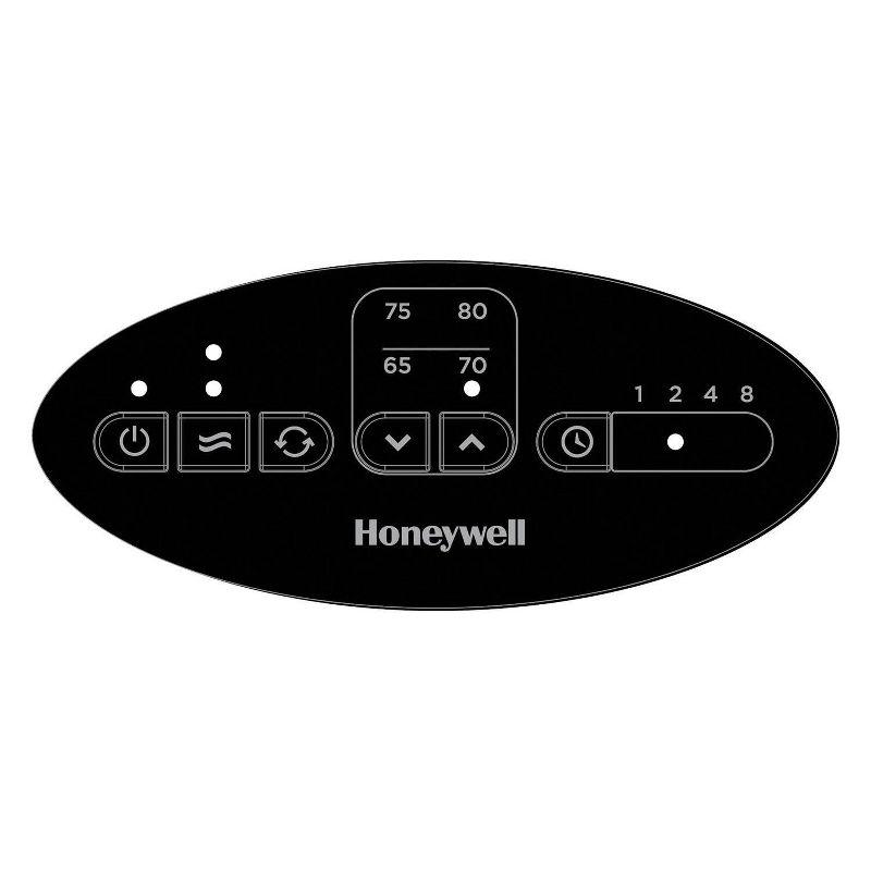 Honeywell Slim Ceramic Tower Heater Black: Indoor Space Heater, Adjustable Thermostat, 1500W, Fan Driven, No Assembly Required