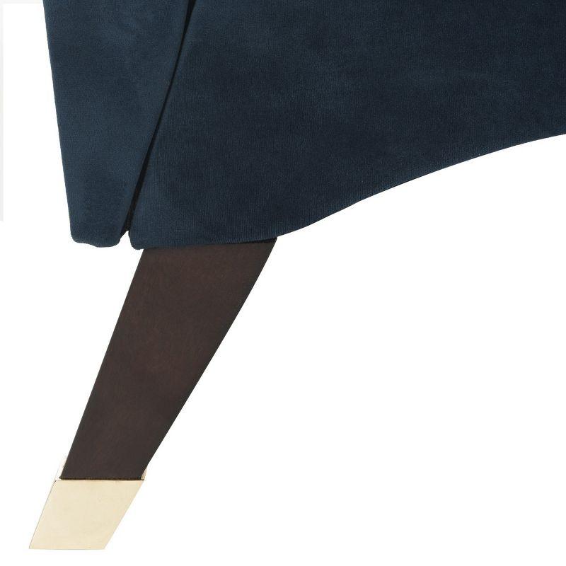 Caiden Vevlet Chaise with Pillow - Navy - Safavieh.